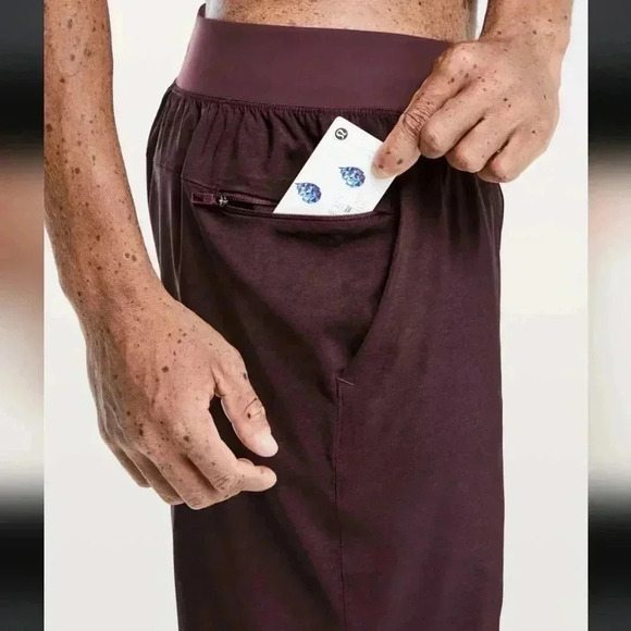 Lululemon T.H.E. Short *Luxtreme Liner 9"Heathered Texture Printed Dark Adobe - Picture 3 of 8